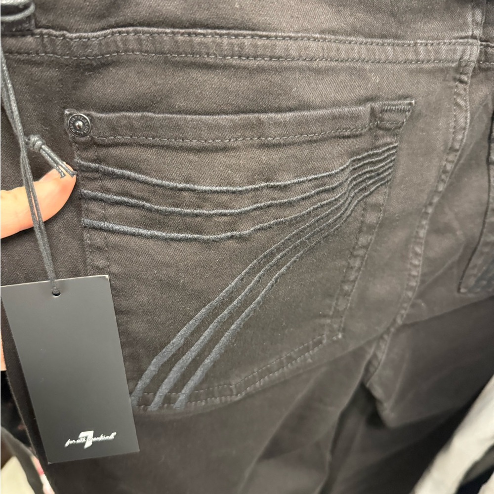 NWT: 7 FOR ALL MANKIND Dojo Black Bootcut Jeans, Size 31 - Picture 7 of 7